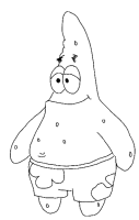 A coloring page of spongebob squarepants